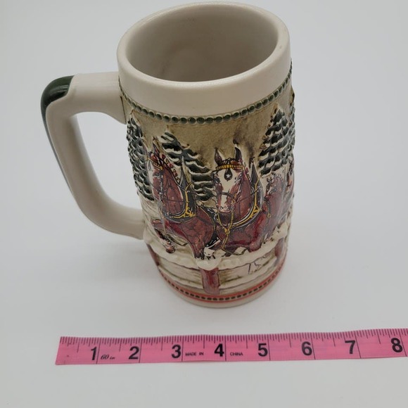Anheuser-Busch Budweiser Stein Vintage (1984) Holiday Series Covered Bridge - Picture 8 of 8